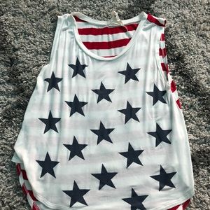 American Rebel red, white, and blue tank top